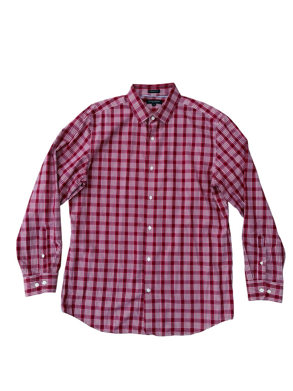 Banana Republic Grant Fit Plaid Button Down Size XL